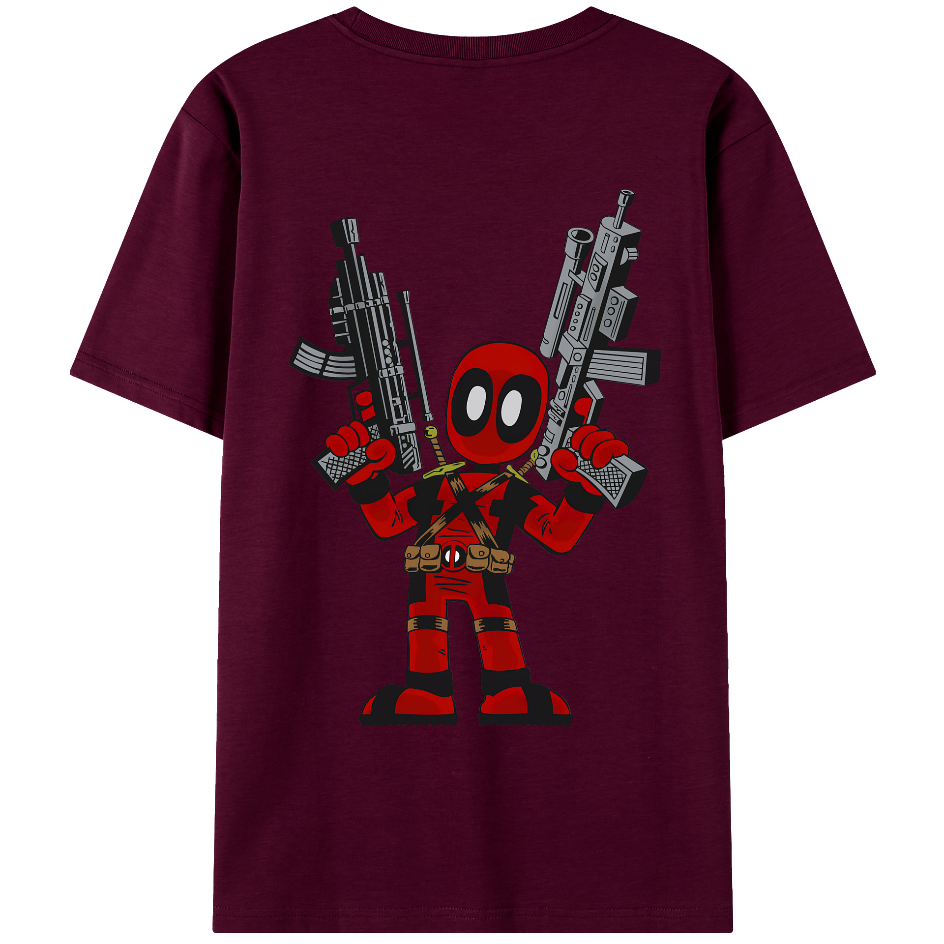 （画像用） Deadpool デッドプール レディース半袖Tシャツ(バックプリント)